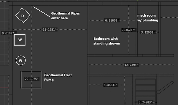 Schematics of basement