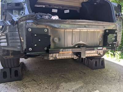 hitch mounted and exposed
