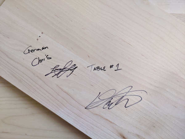 1st table signed by Wyrmwood